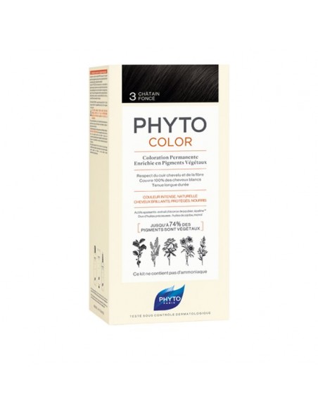 PHYTO COLOR TINTE Nº 3 CASTAÑO OSCURO