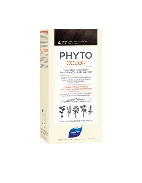 PHYTO COLOR TINTE Nº 4.77 CASTAÑO MARRON INTENSO