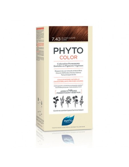 PHYTO COLOR TINTE Nº 7.43 RUBIO DORADO COBRIZO