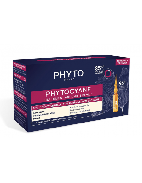 PHYTOCYANE MUJER TRATAMIENTO ANTICAÍDA ESTACIONAL 12 AMPOLLAS