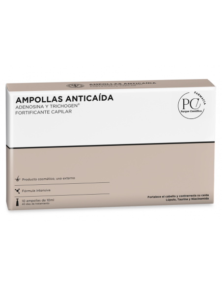 ANTICAÍDA AMPOLLAS ADENOSINA Y TRICHOGEN 10AMP