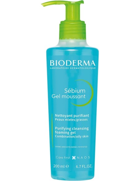 SEBIUM GEL MOUSSANT BIODERMA 200 ML CON DISPENSADOR