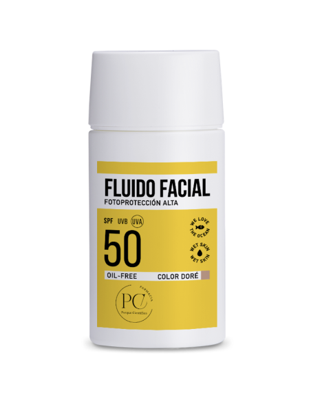 FOTOPROTECTOR FPC FLUIDO FACIAL OIL FREE SPF50 COLOR DORÉ 50ML