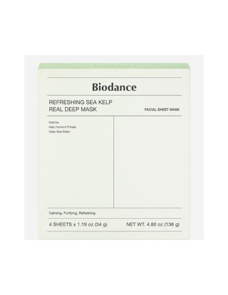 BIODANCE REFRESHING SEA KELP REAL DEEP MASK 4 UNIDADES
